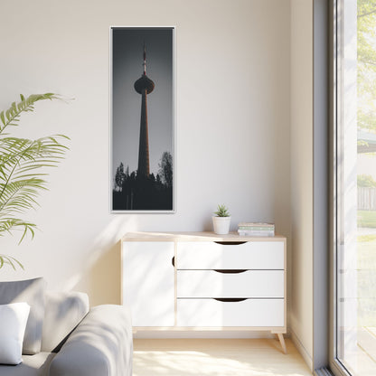 TV Tower Matte Canvas, Framed (Multi-color)