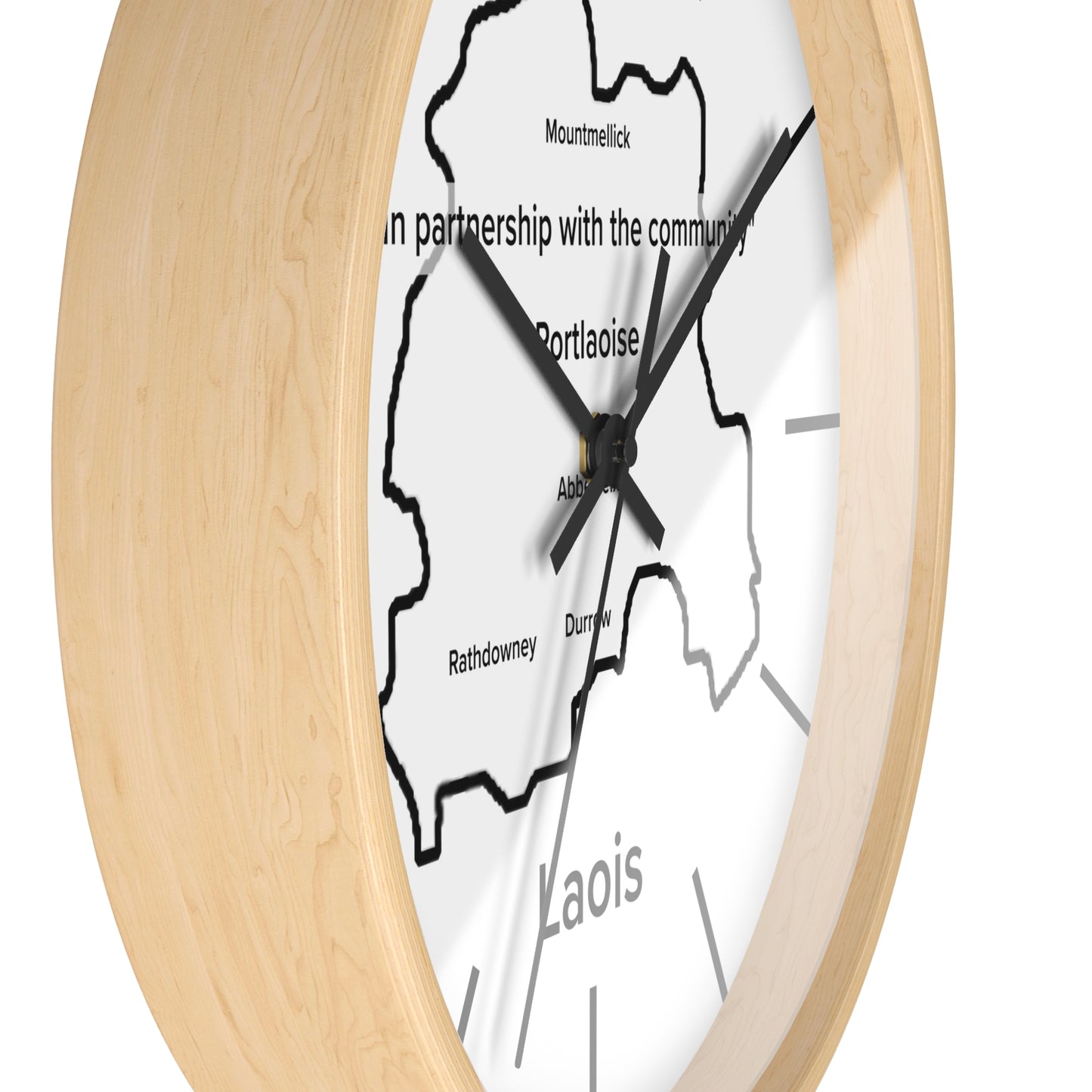 Laois County Map Wall Clock — Minimalist Irish County Clock