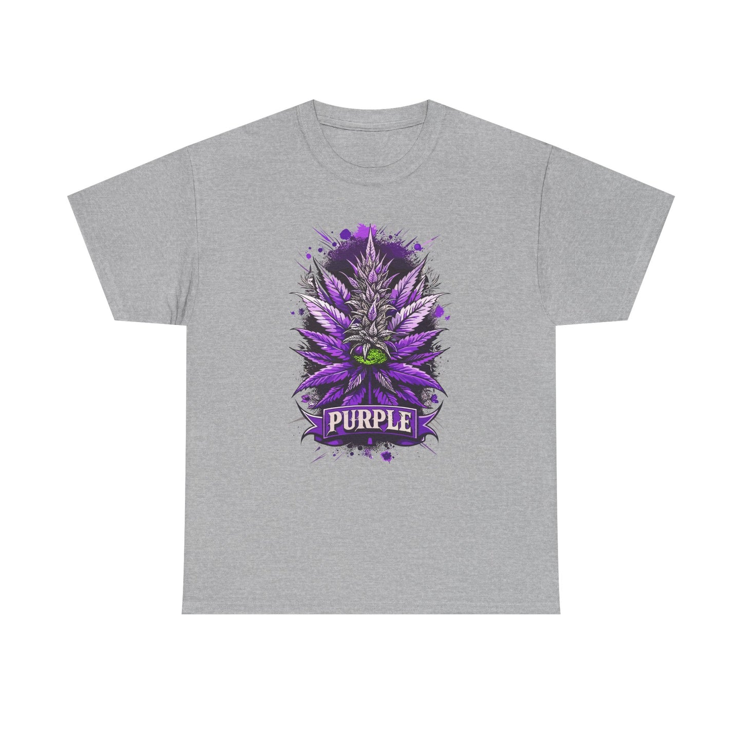 Purple Cannabis Bud T-Shirt — Bold Psychedelic Marijuana Graphic Tee