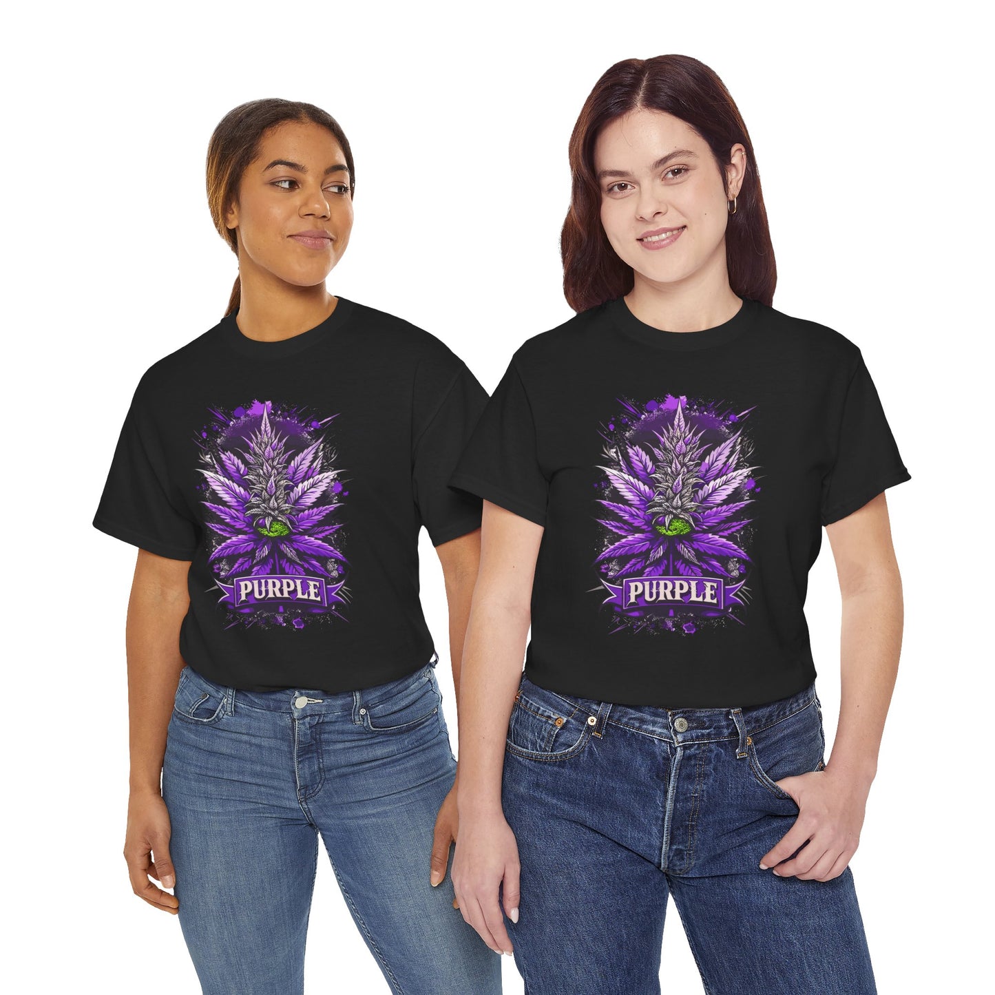 Purple Cannabis Bud T-Shirt — Bold Psychedelic Marijuana Graphic Tee