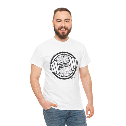 Unisex Heavy Cotton Tee - Train Hard Fitness Shirt for Gym Lovers