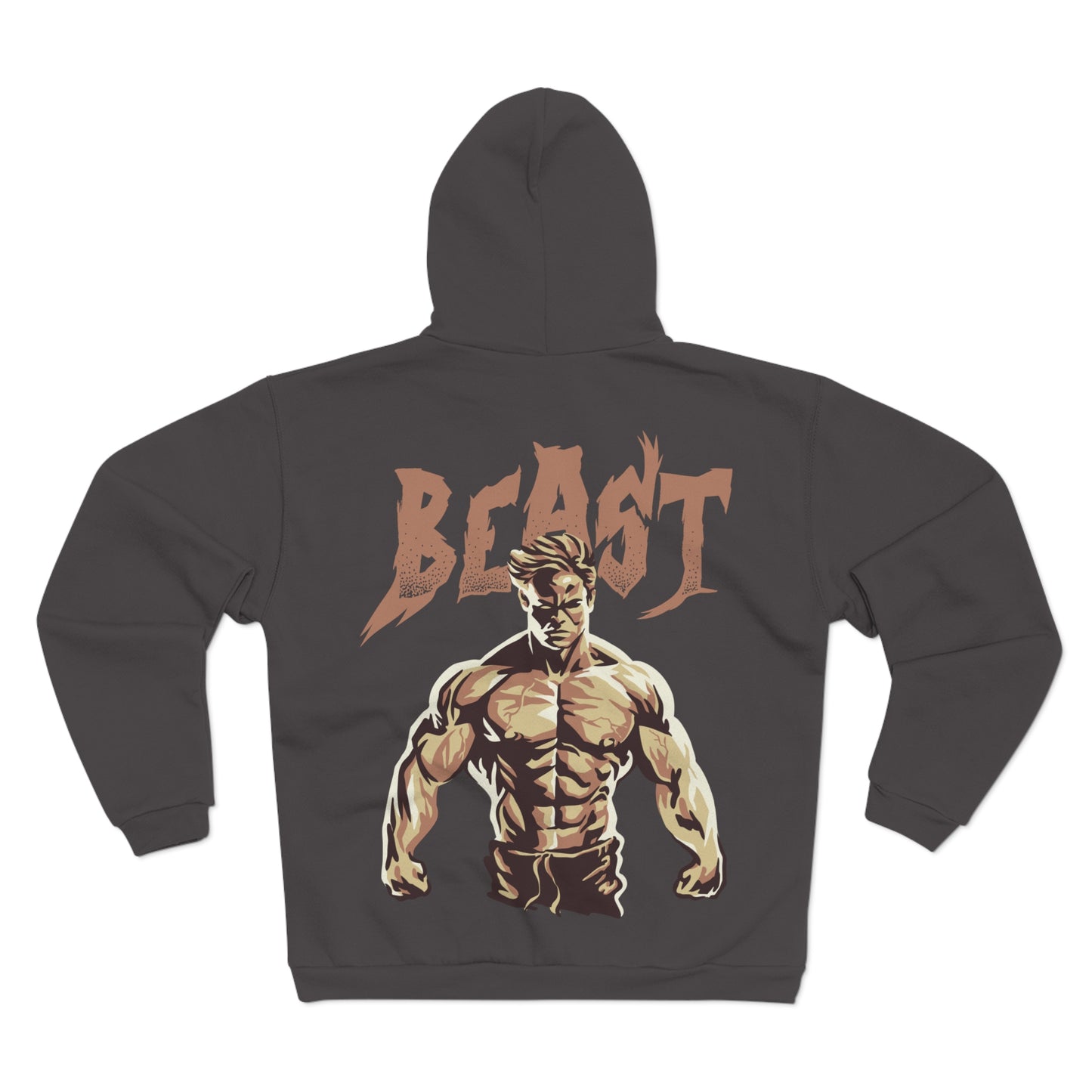 Motivational Beast Unisex Hooded Zip Sweatshirt - Fitness Apparel