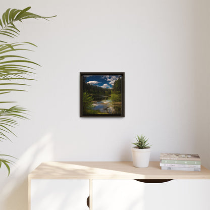 Vilnius Lake Matte Canvas, Framed (Multi-color)