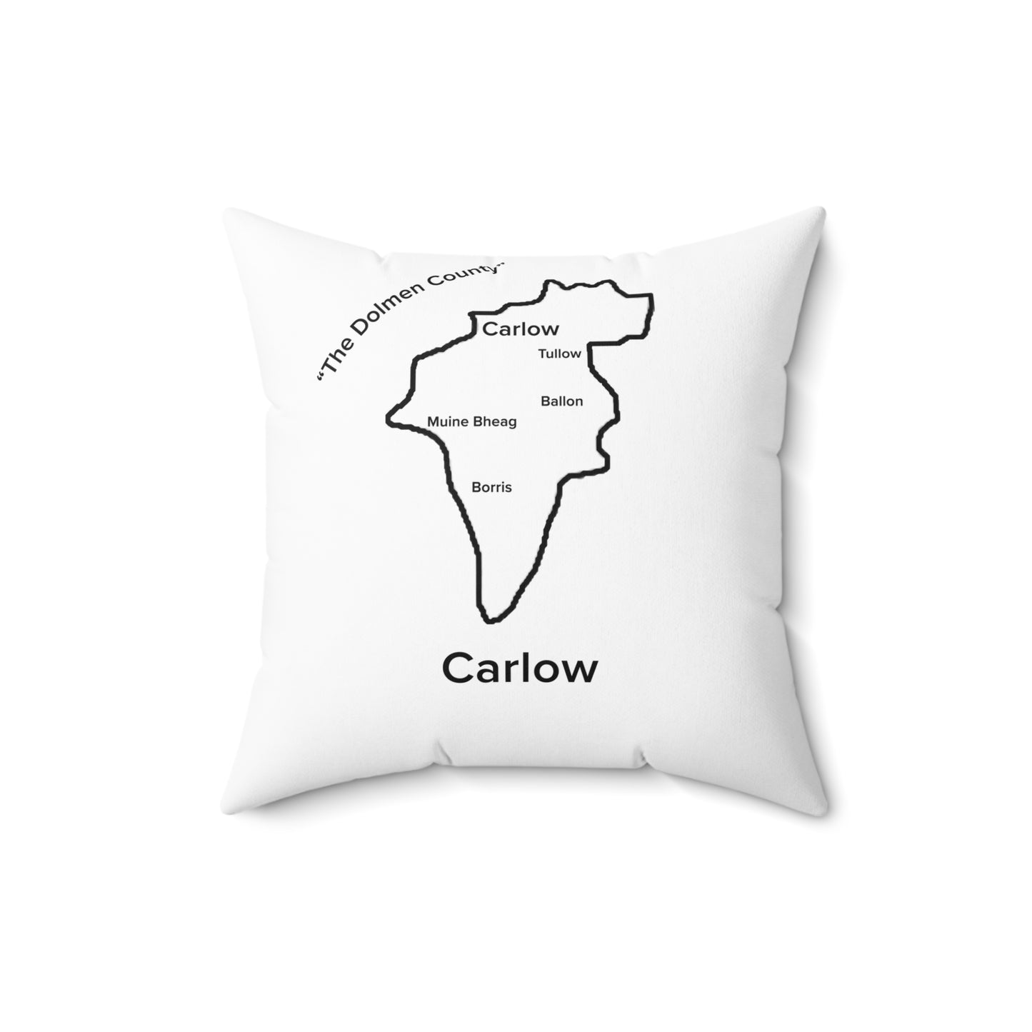 Carlow Spun Polyester Square Pillow White Edition 2 Sizes