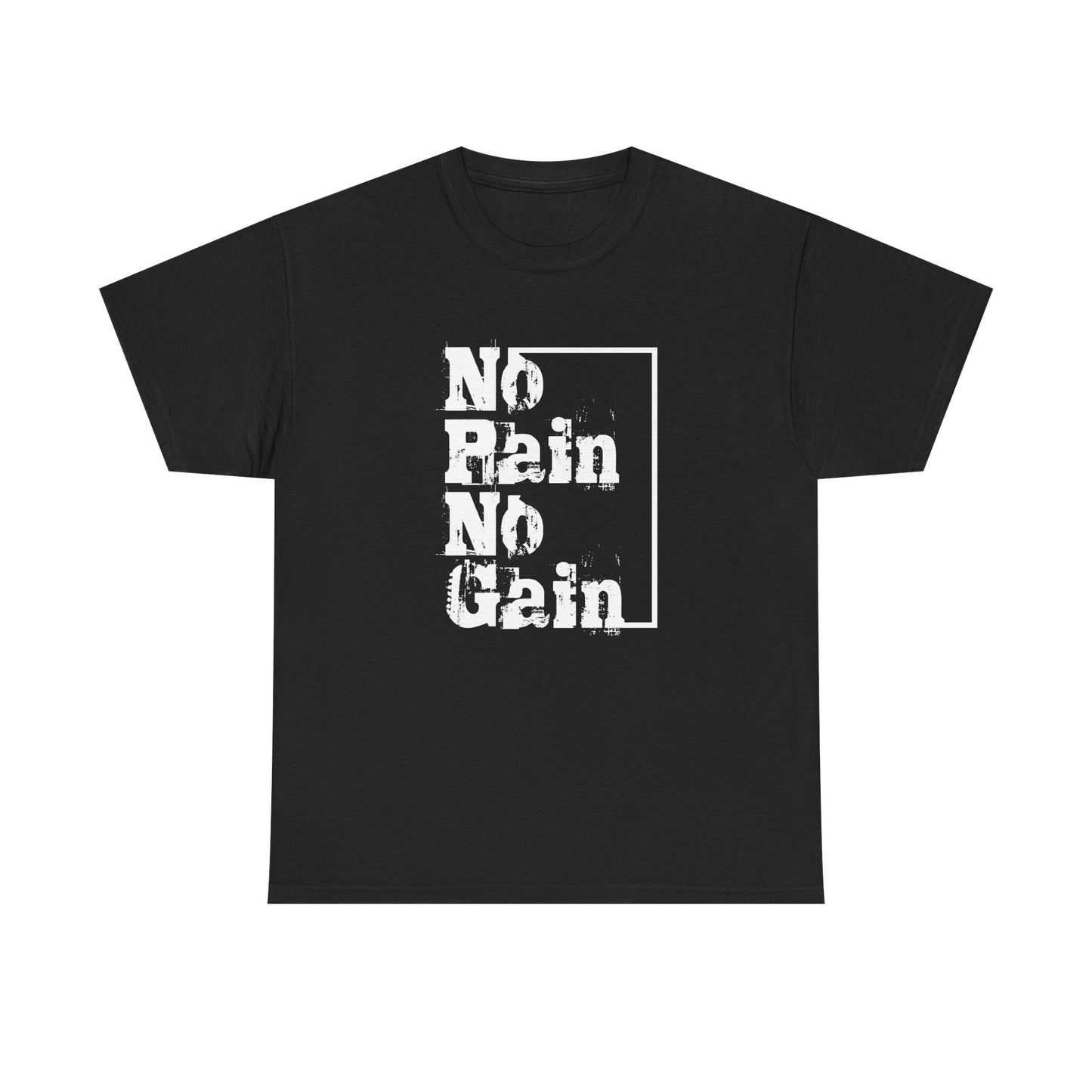No Pain No Gain Heavy Cotton Tee - Motivational Unisex Shirt for Fitness Enthusiasts