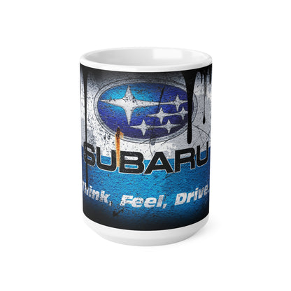 Subaru Graffiti Ceramic Coffee Cup - 11oz & 15oz | Think, Feel, Drive Mug