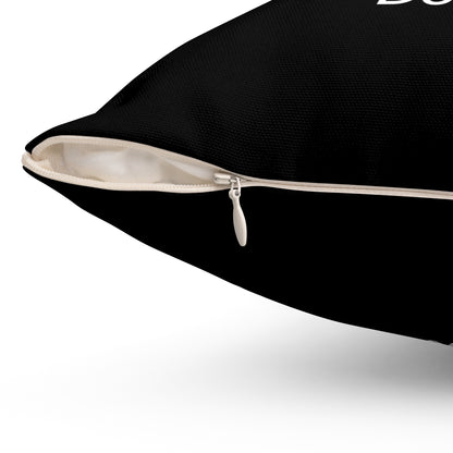 Down Spun Polyester Square Pillow Black Edition 2 Sizes