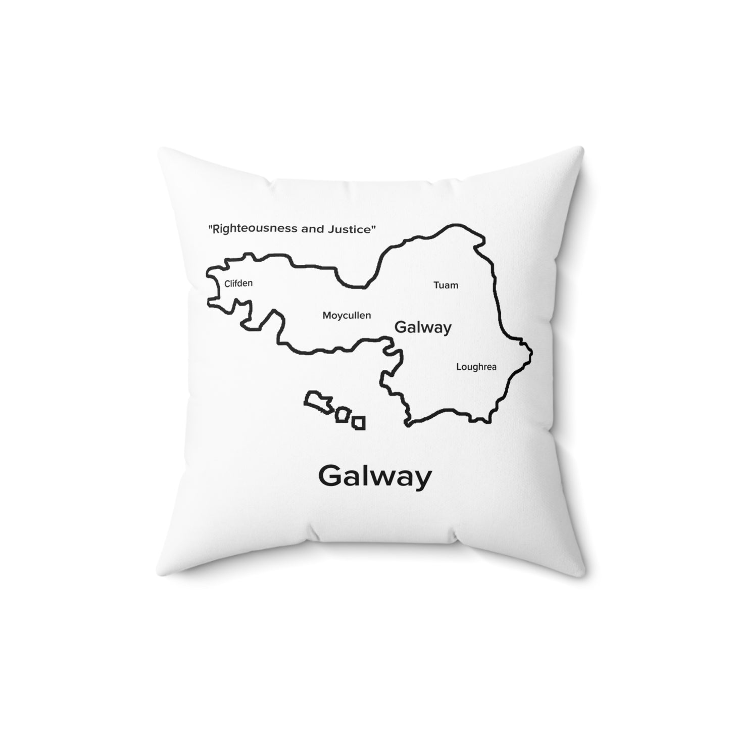 Galway Spun Polyester Square Pillow White Edition 4 Sizes