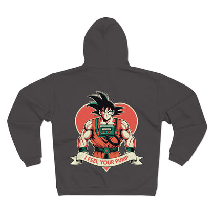 I Feel Your Pump Gym Goku Unisex Hooded Zip Sweatshirt