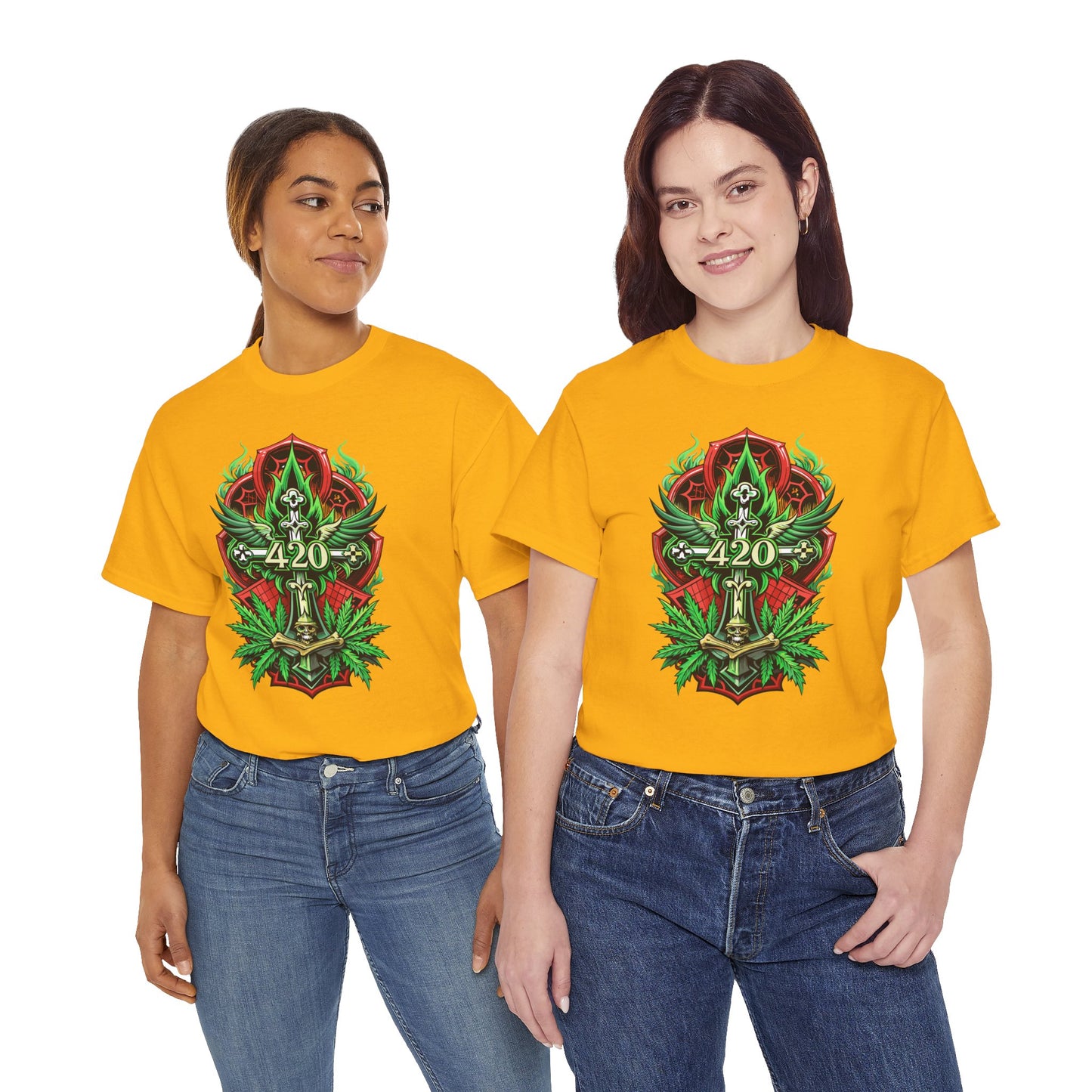 420 Cannabis Shield T-Shirt – Marijuana Leaf Stoner Graphic Tee