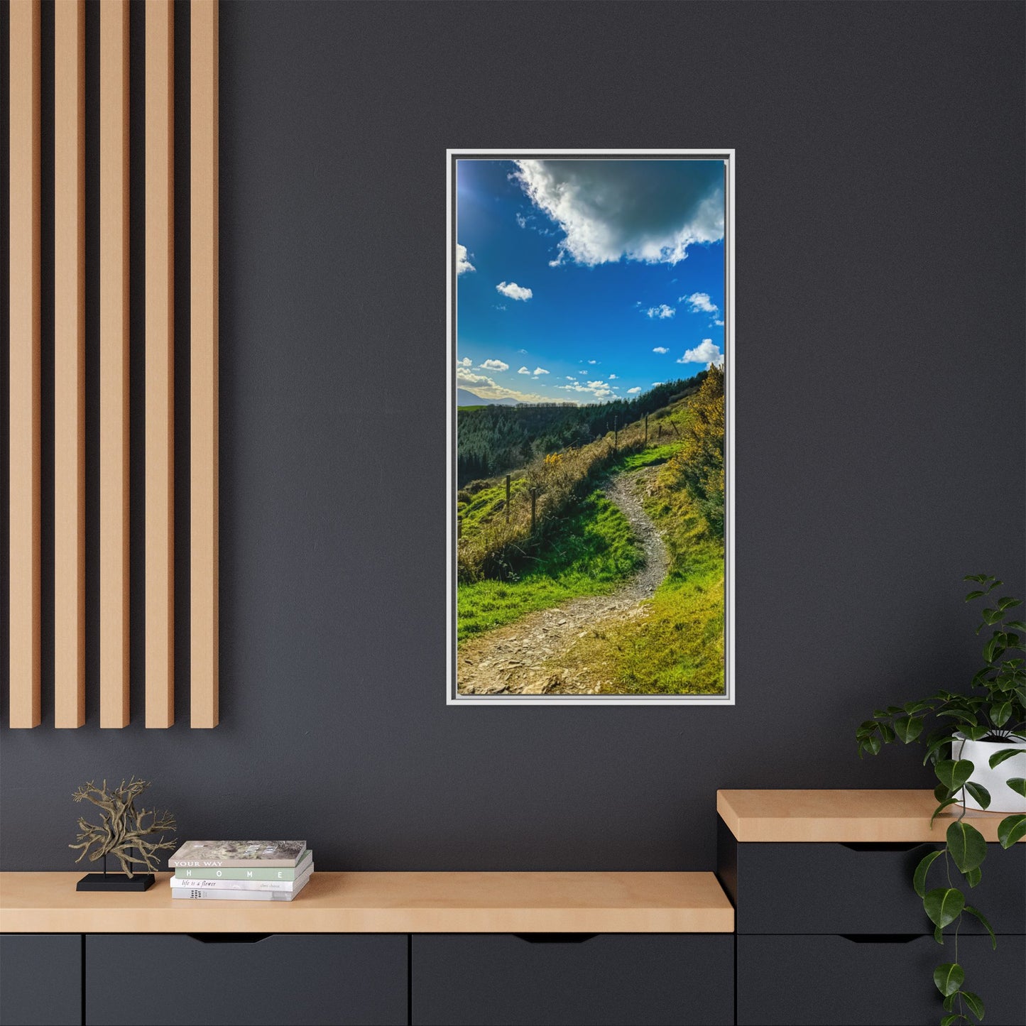 Glanageenty Forest Trail Matte Canvas, Framed (Multi-color)