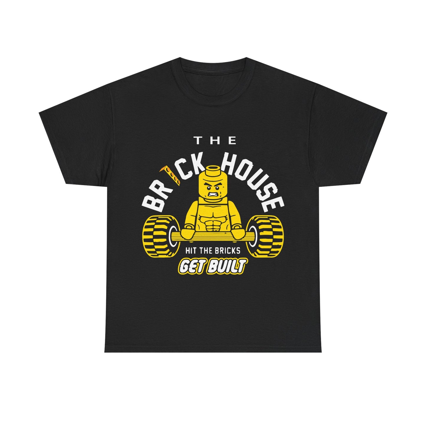 The Brick House Unisex Heavy Cotton Tee – Get Built LEGO Style T-Shirt Black