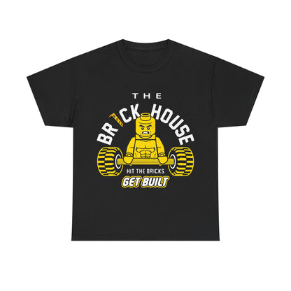 The Brick House Unisex Heavy Cotton Tee – Get Built LEGO Style T-Shirt Black