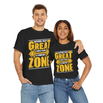 Great Zone Fitness Tee | Unisex Heavy Cotton Shirt for Gym Enthusiasts