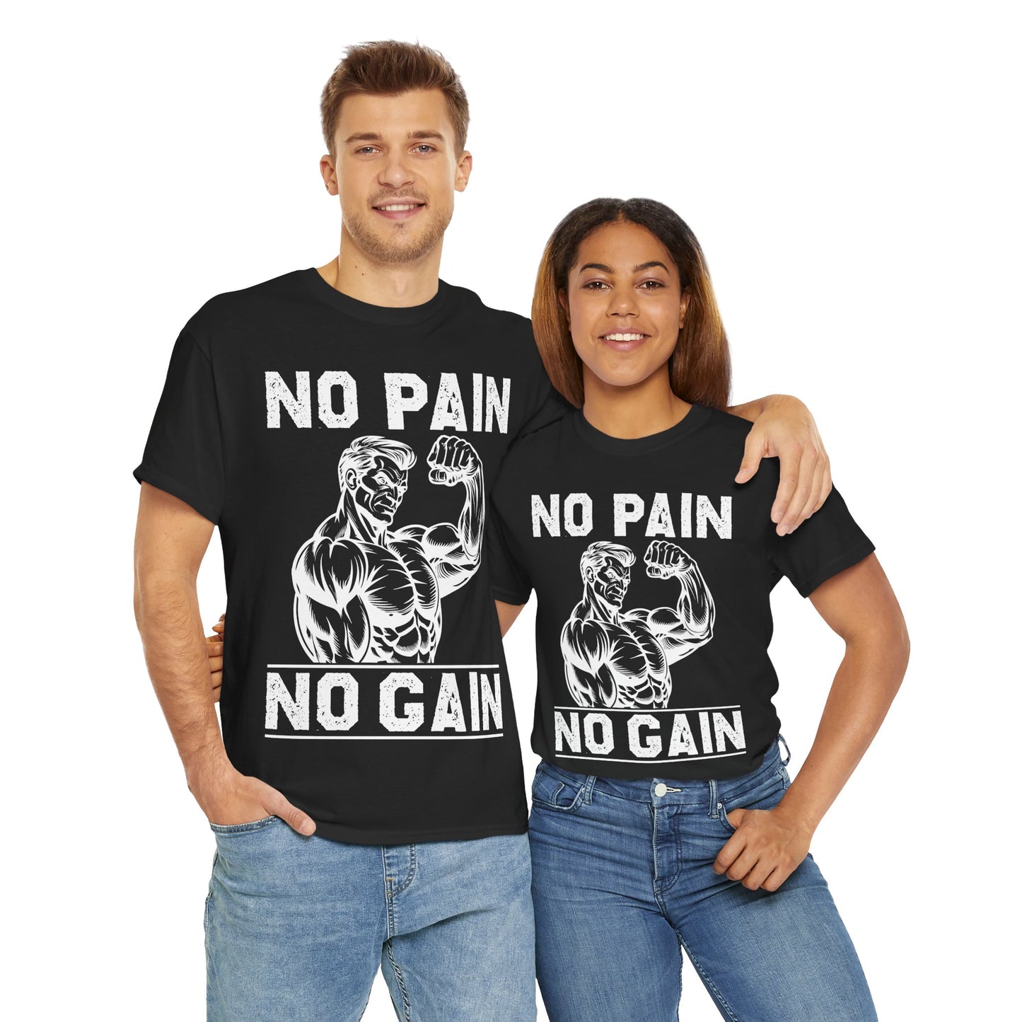 No Pain No Gain 12 Unisex Heavy Cotton Tee