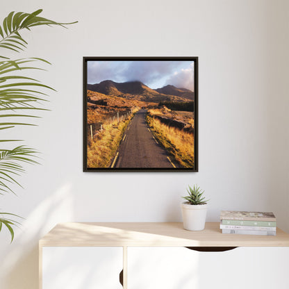 Sunset Road Matte Canvas, Framed (Multi-color)