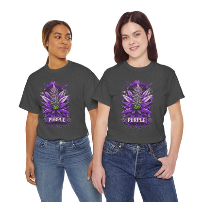 Purple Cannabis Bud T-Shirt — Bold Psychedelic Marijuana Graphic Tee