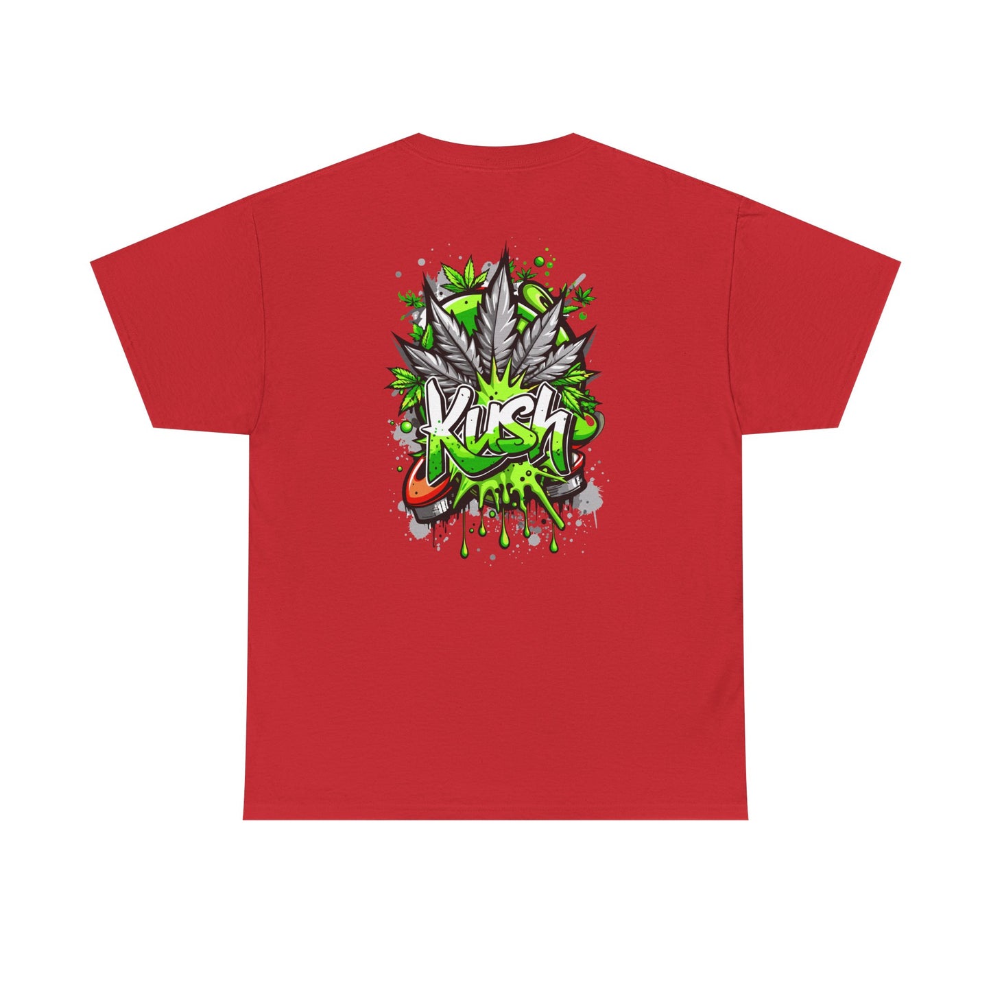 Kush Graffiti T-Shirt — Green Cannabis Leaf Street Art Tee