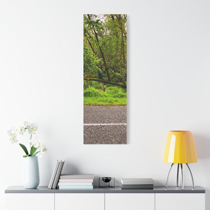 Deer in Ditch Matte Canvas, Stretched, 1.25"