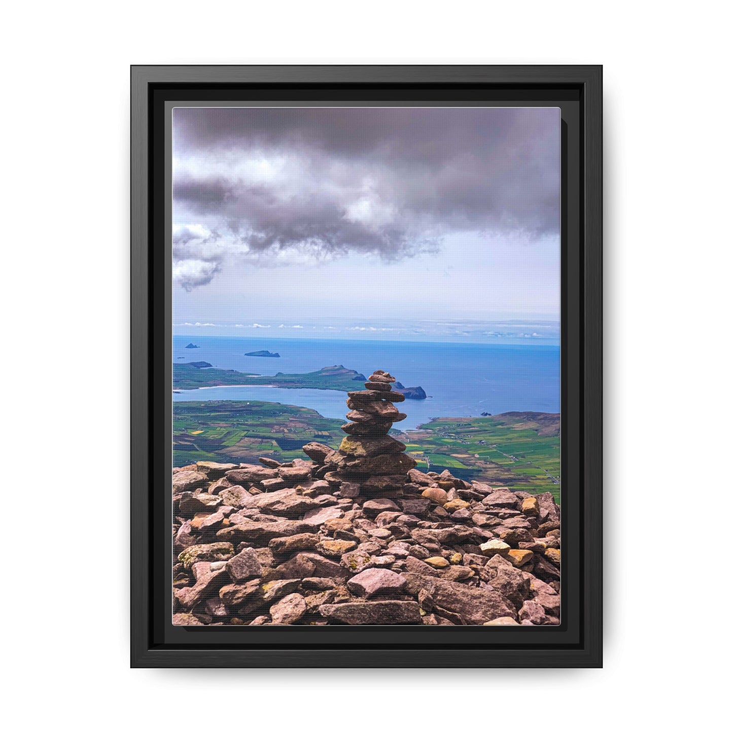 Mount Brandon Top Matte Canvas, Framed (Multi-color)