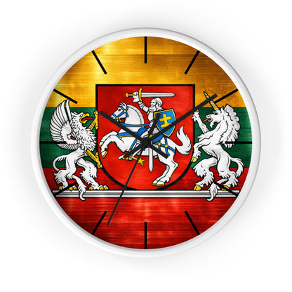 Lithuanian Coat of Arms Wall Clock — Vytis Emblem Decorative Clock