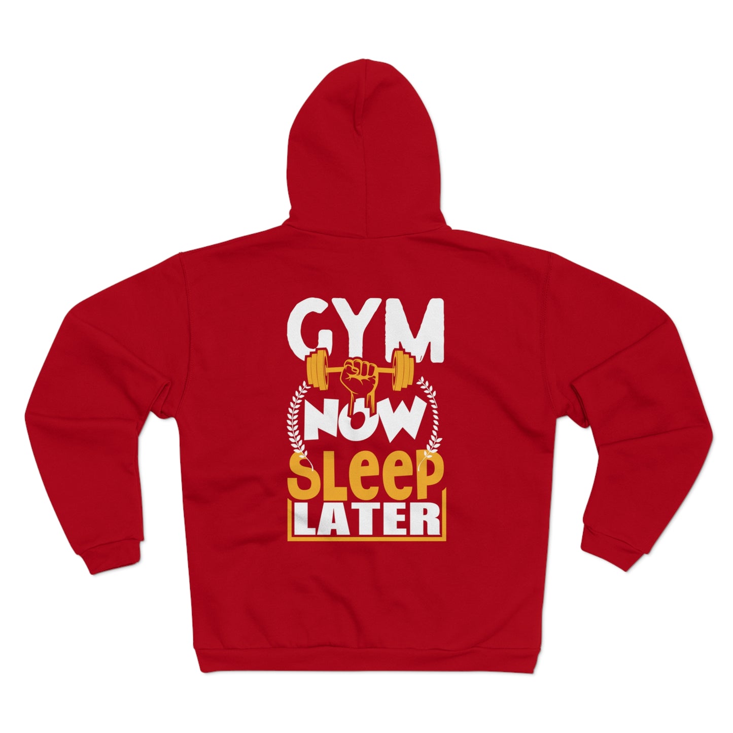 Gym Now Sleep Later Unisex Hooded Zip Sweatshirt – Perfect for Fitness Enthusiasts & Relaxation
