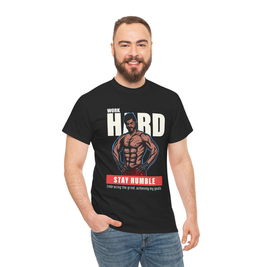 Work Hard Stay Humble Gym Tee — Motivational Bodybuilding Shirt