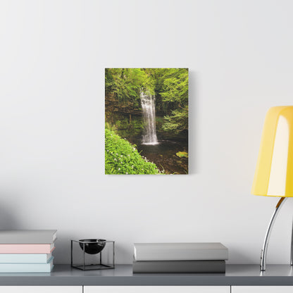 Glacer Waterfall Matte Canvas, Stretched, 1.25"