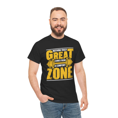 Great Zone Fitness Tee | Unisex Heavy Cotton Shirt for Gym Enthusiasts