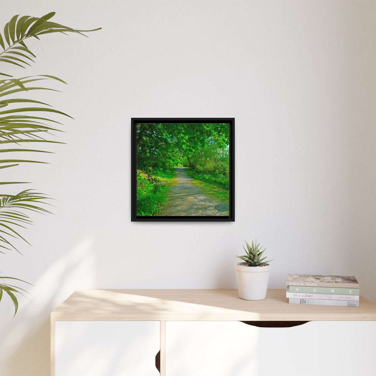 Listowel River Walk Matte Canvas, Framed (Multi-color)