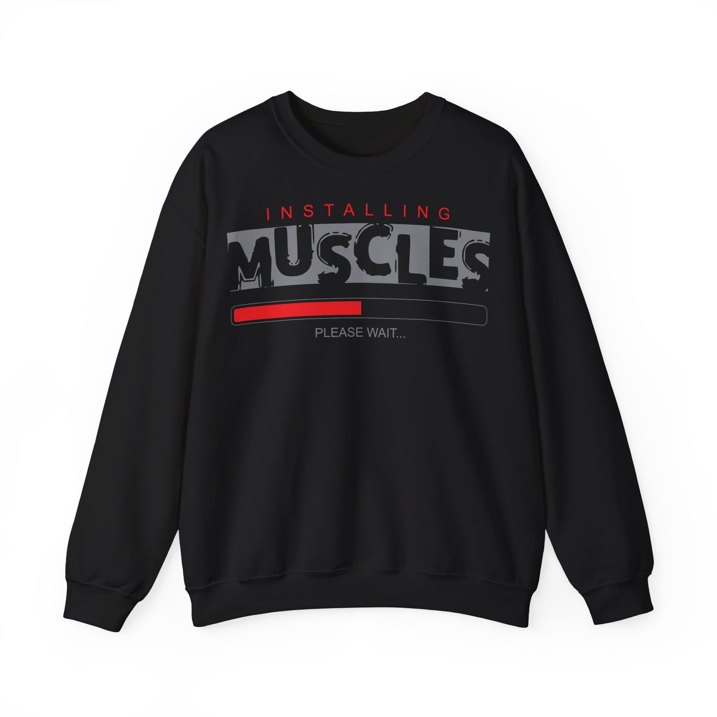 Installing Muscles Sweatshirt - Unisex Heavy Blend Crewneck for Fitness Enthusiasts