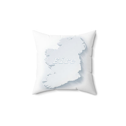 Eire white Spun Polyester Square Pillow