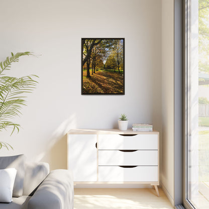Listowel town Park Autumn Matte Canvas, Framed (Multi-color)