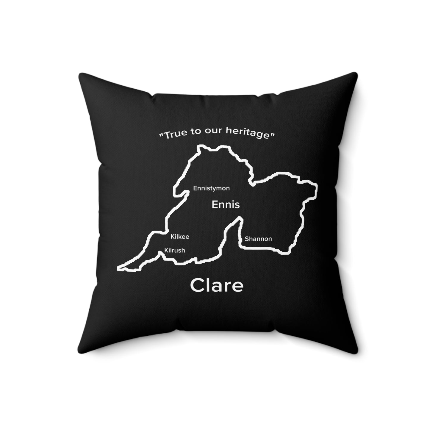 Clare Spun Spun Polyester Square Pillow Black Edition 4 Sizes