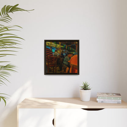 Irish Pub Matte Canvas, Framed (Multi-color)