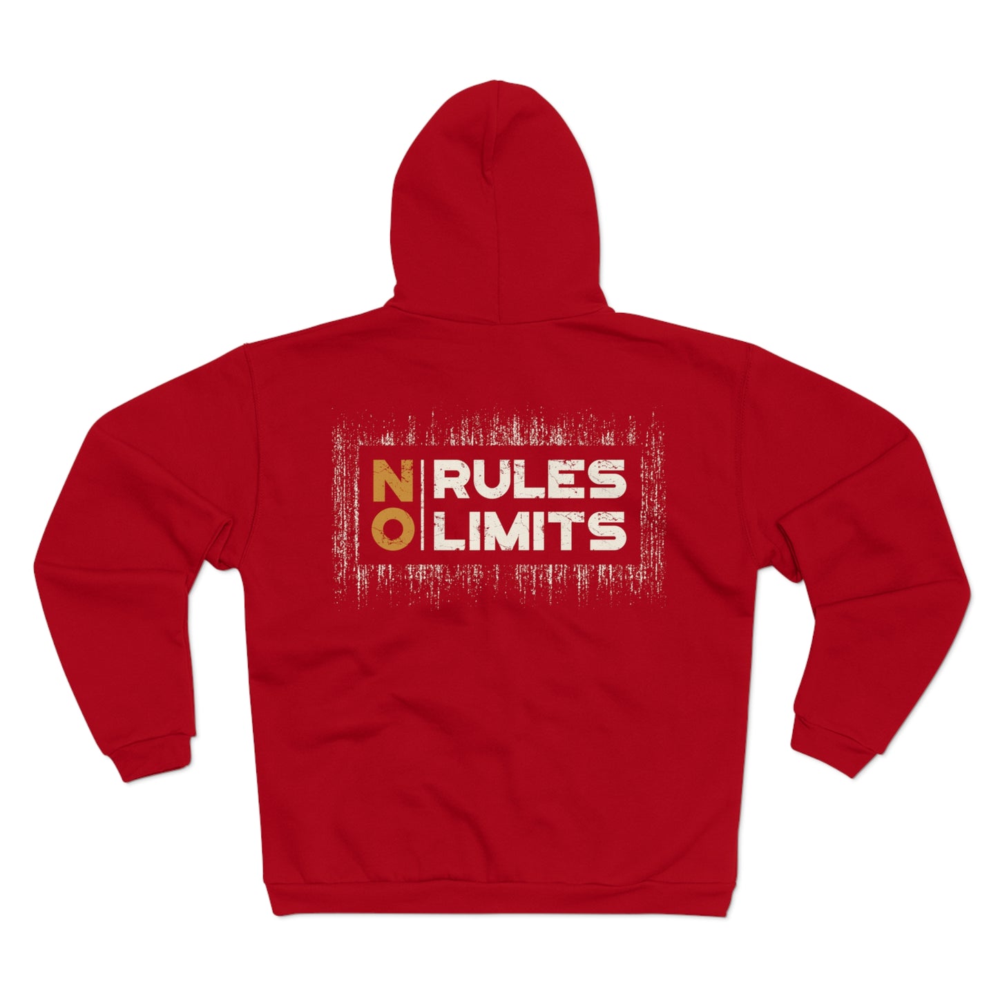 No Rules No Limits Unisex Hooded Zip Sweatshirt - Motivational Casual Wear