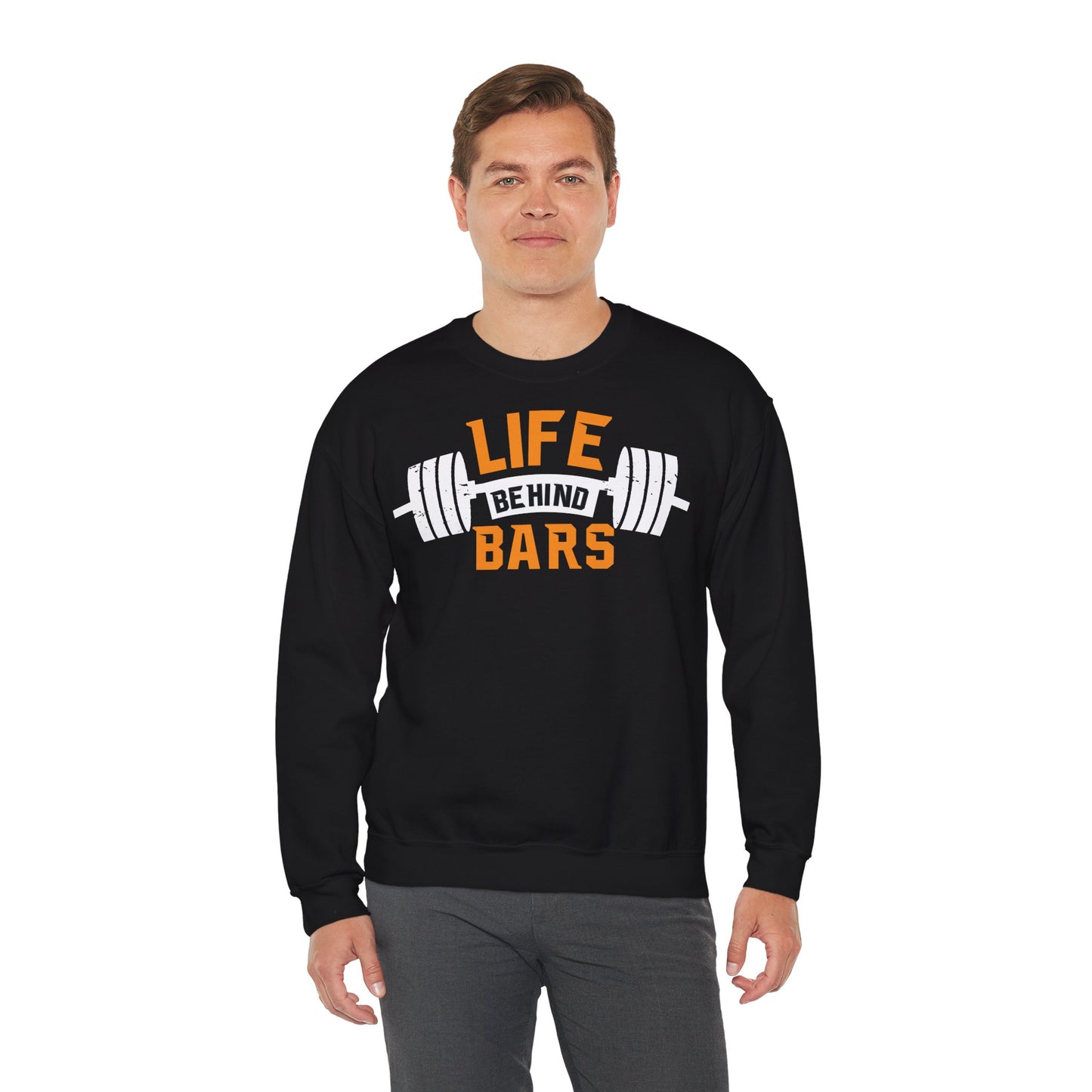Life Behind Bars Sweatshirt | Unisex Heavy Blend™ Crewneck for Fitness Enthusiasts