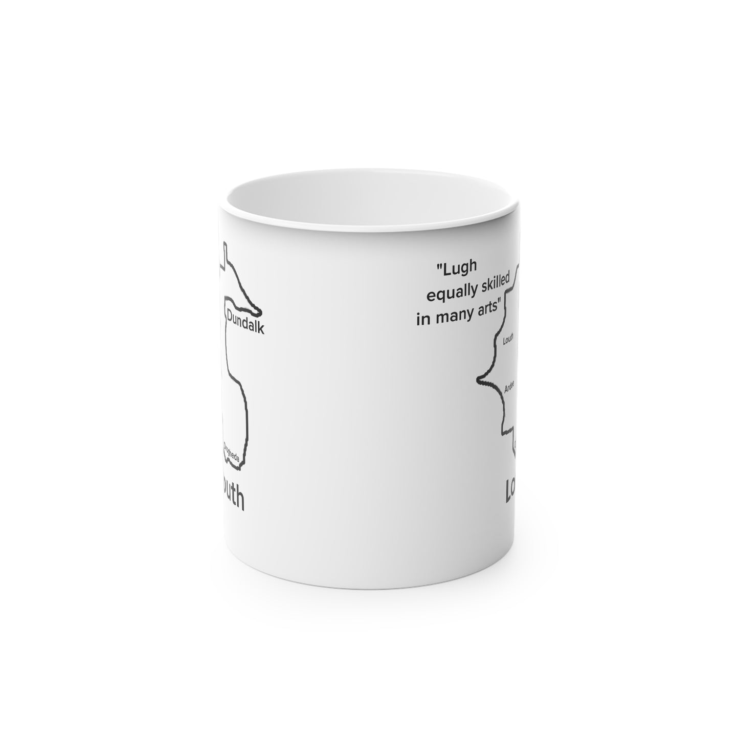 Louth Magic Mug: Color - Changing Coffee Cup with Artistic Map Design