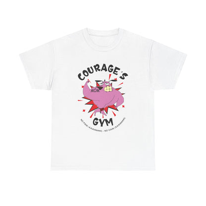 Courage's Gym Mom T-Shirt – Fun Unisex Heavy Cotton Tee White