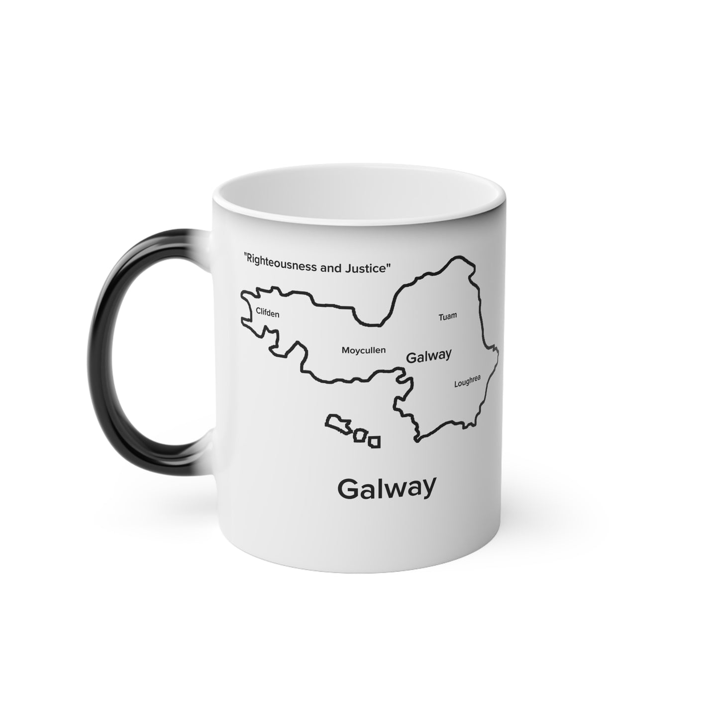 Galway Magic Mug: Color - Changing Coffee Cup with Artistic Map Design