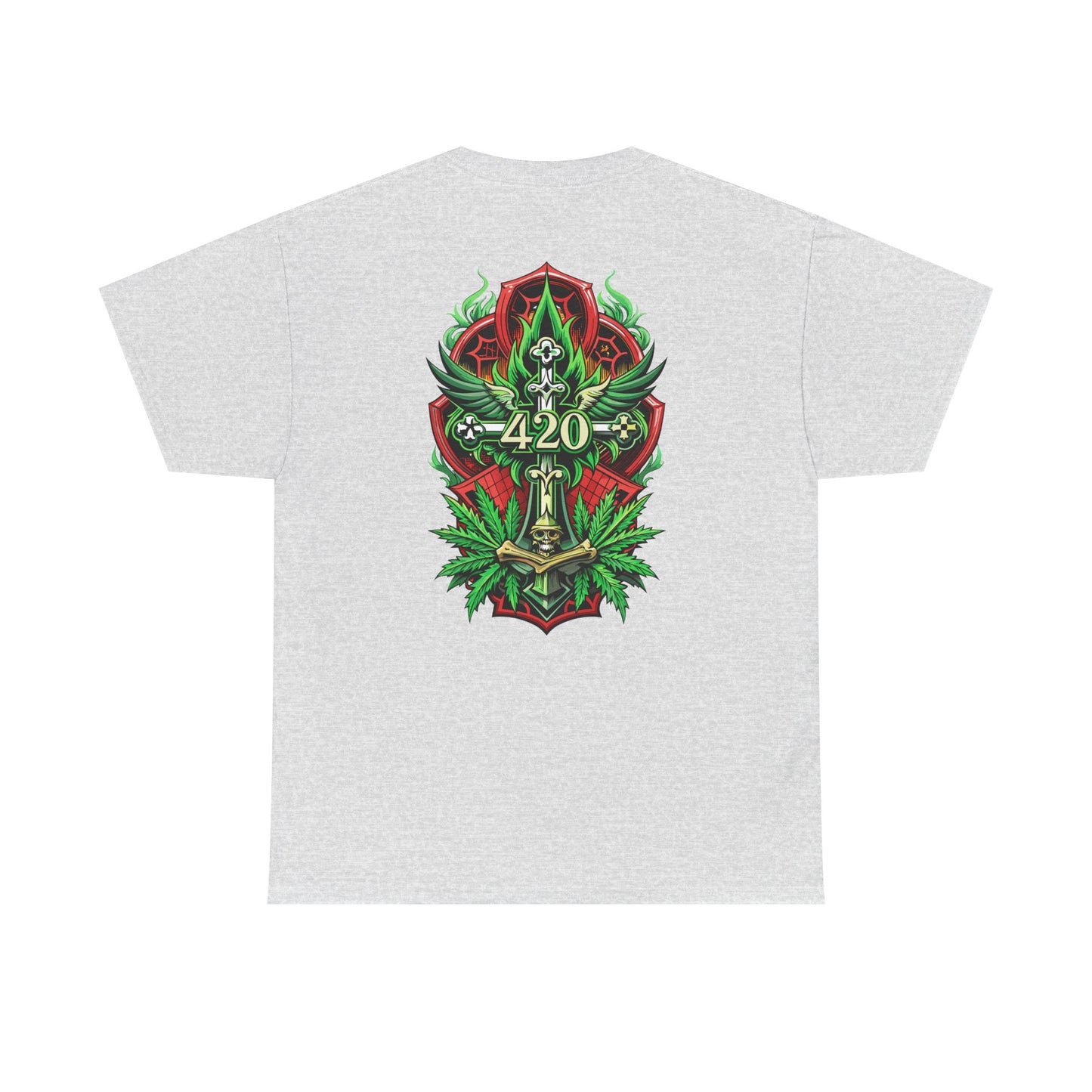420 Cannabis Shield T-Shirt – Marijuana Leaf Stoner Graphic Tee