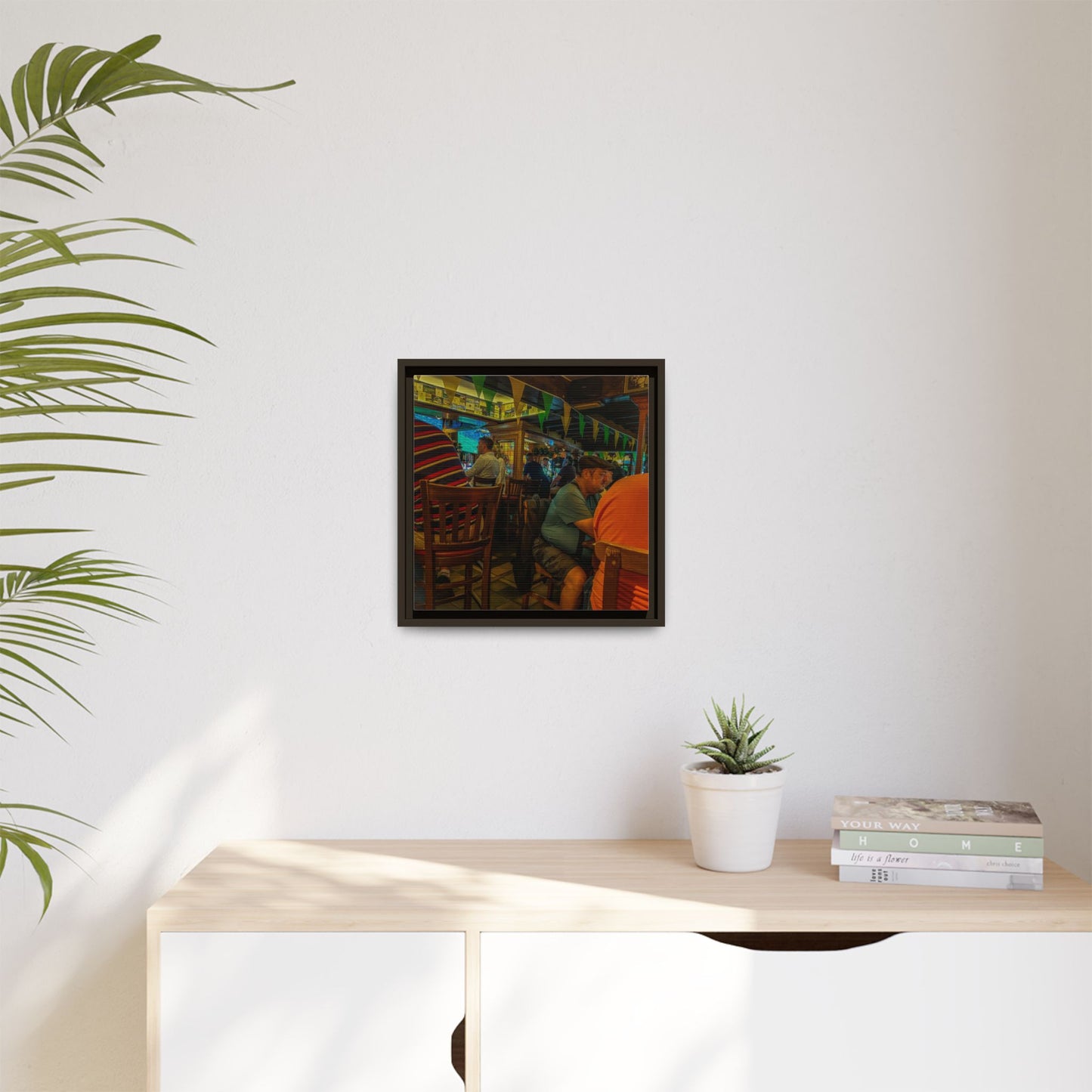 Irish Pub Matte Canvas, Framed (Multi-color)