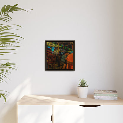 Irish Pub Matte Canvas, Framed (Multi-color)