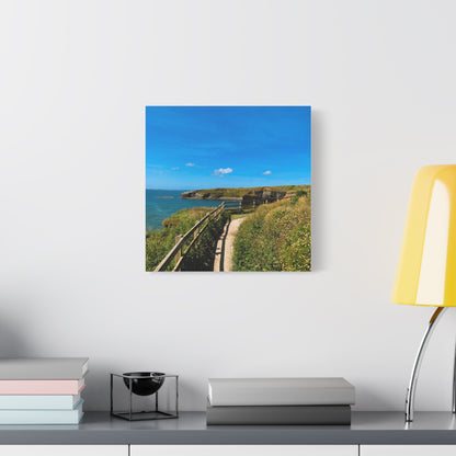Sunny Walk In Ballybunion Matte Canvas, Stretched, 1.25"