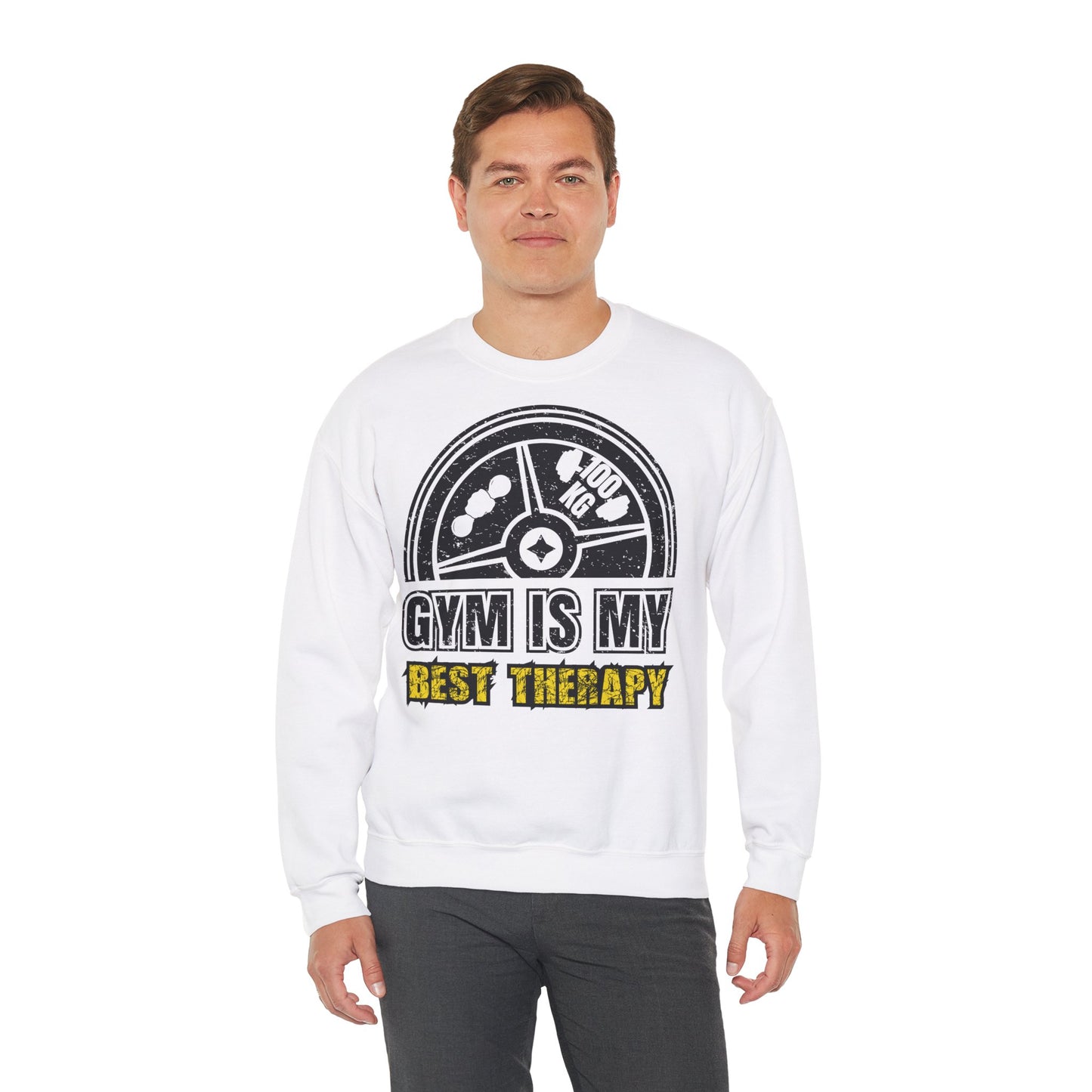 Gym Is My Best Therapy Unisex Heavy Blend™ Crewneck Sweatshirt