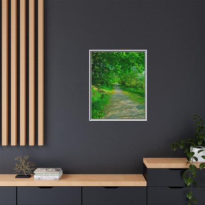 Listowel River Walk Matte Canvas, Framed (Multi-color)