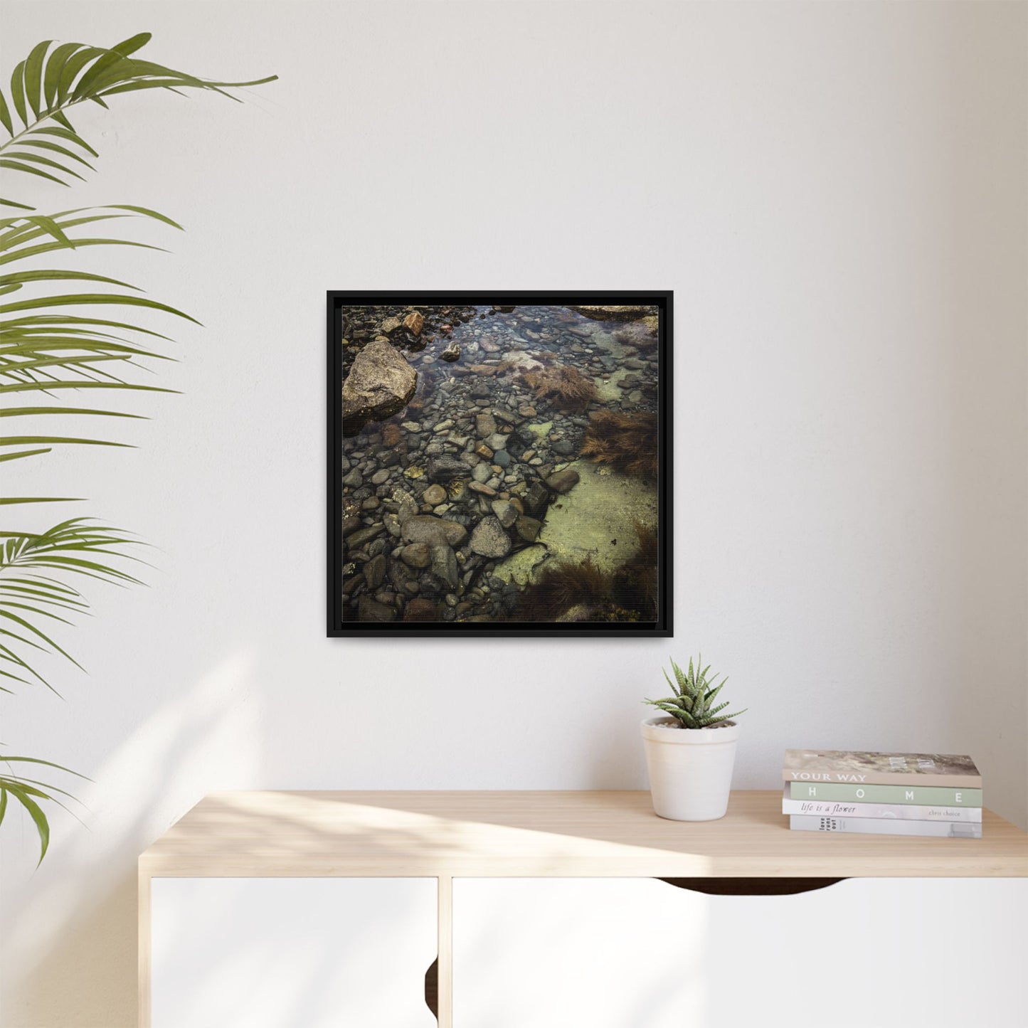 Rocks Matte Canvas, Framed (Multi-color)