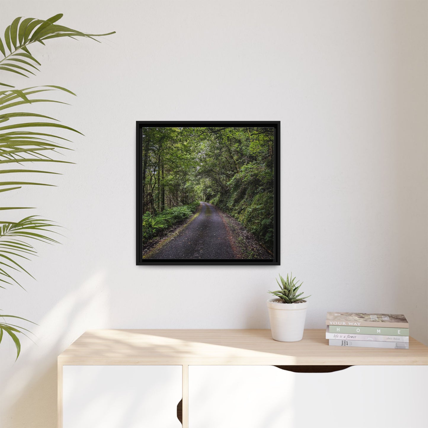 Glanageenty Forest Trail Matte Canvas, Framed (Multi-color)