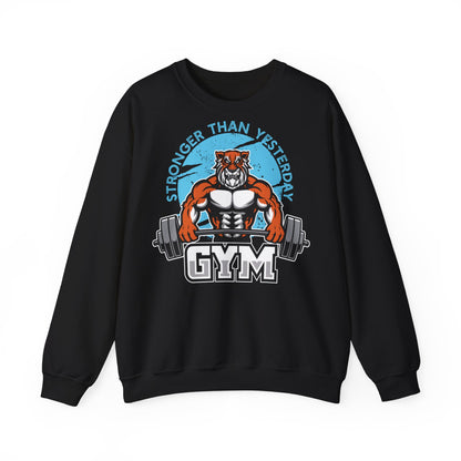 Stronger Than Yesterday Gym Sweatshirt - Unisex Heavy Blend™ Crewneck
