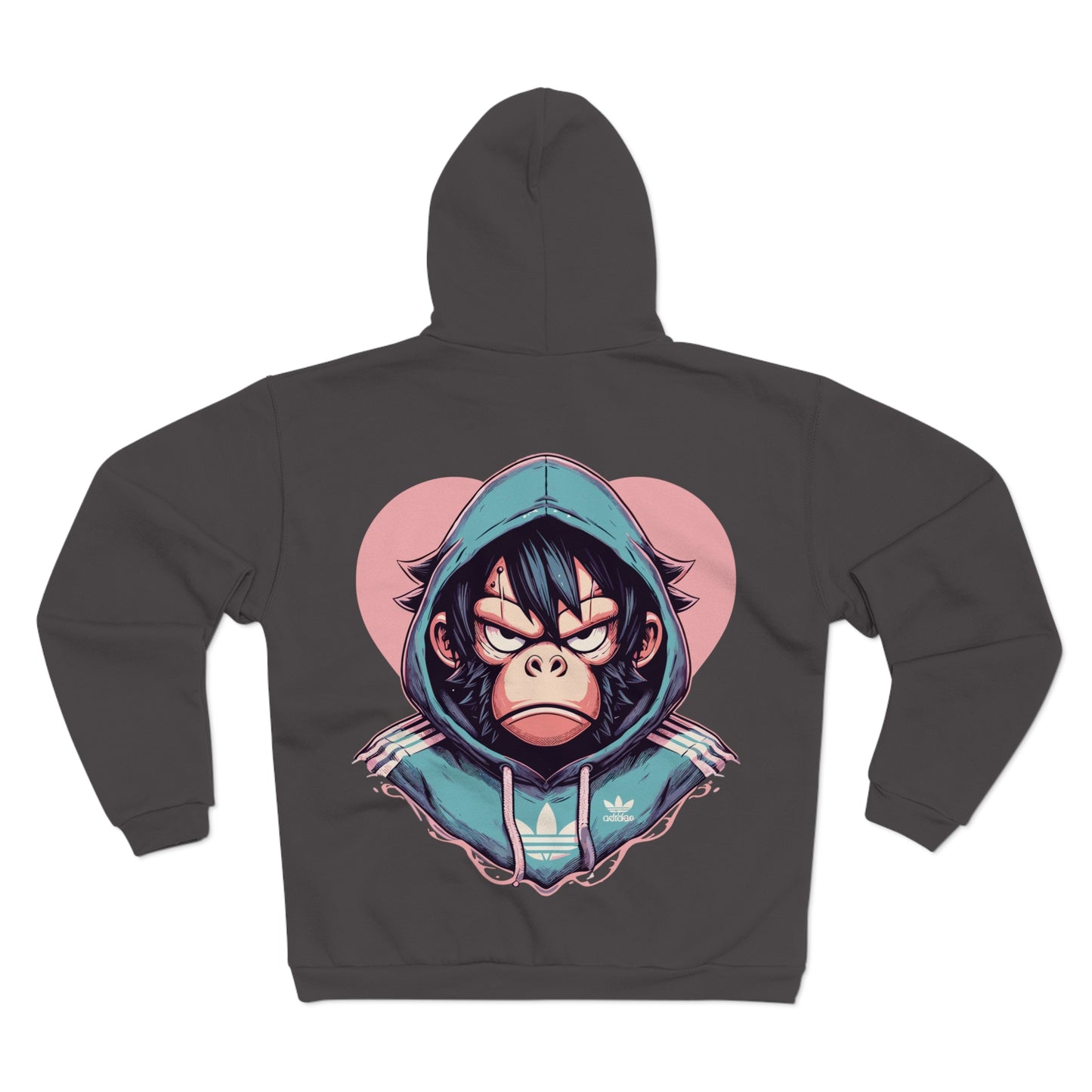 Cool Gorilla Graphic Unisex Hooded Zip Sweatshirt